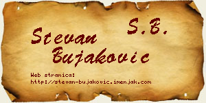 Stevan Bujaković vizit kartica